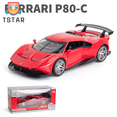 TS【ready Stock】Boys Simulation 1:32 Alloy Car Model Ornaments Compatible For P80c Pull-Back Car Toy With Sound Light【cod】
