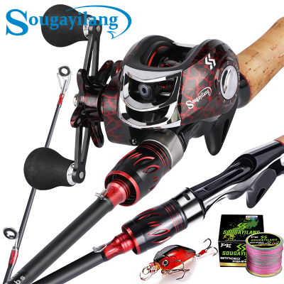 SougayilangSougayilang Fishing Rod Full Set 1.65M 2 Sections Fishing Rod And 18 + 1BB Gear Ratio 7.2:1 Fishing Reel With Free Fishing Line And Lurebuy One Get One Free Saltwater Or Freshwater