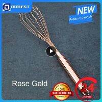 1 10PCS Brass Easy Egg Beating Save Time Stainless Steel Egg Beater 33cm Durable Manual Egg Beater Baking Tools Rose Gold