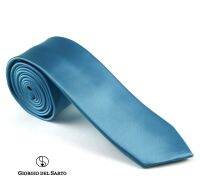 Giorgio Del Sarto Satin Necktie Turquoise  เนคไทผ้าซาตินสีเทอร์คอยซ์