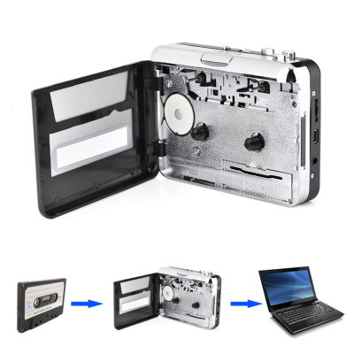 เครื่องเล่นคาสเซ็ต Fosa เทปพกพาเครื่องเล่นแปลงย้อนยุค Walkman Tapes ไปยังเครื่องคอมพิวเตอร์ MP3 IPod รูปแบบเสียงเครื่องตั้งสัญญาณโทรทัศน์เข้ากันได้กับแล็ปท็อปและคอมพิวเตอร์ส่วนบุคคล