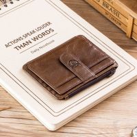 Vintage Men PU Leather Wallet ID Pocket Bank Credit Card Case Wallet Men Thin Cash Cards Pack Bus Card Holder