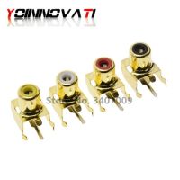 10PCS Gold plating PCB Lotus AV Audio Video Connecctors Jacks Soldering Type RCA Female Audio Socket