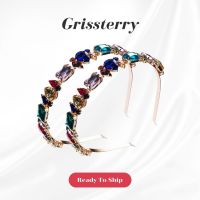 ที่คาดผม Grissterry 1 ชิ้น ที่คาดผมเพชร ที่คาดผมสไตล์เกาหลี (พร้อมส่ง)