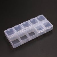 1pcs/lot New Practical Hot 10 grid of plastic storage box Nail DIY decorations health drugs Jewelry Display Organizer