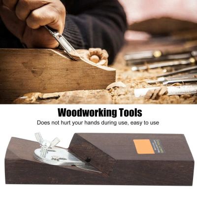 【CW】 Woodworker Hand Plane Wood Planer Ebony Flat Chamfering 45 Blades