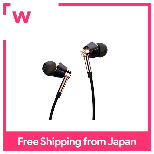 1more Triple Driver High Resolution Hi Res Earphones Stereo Hi Fi Sound Visual Grand Prix Vgp Noise Blocking Wired Canal Style With Remote Control And Mic Compatible With Iphone Ipad Android Etc E1001 Gold Lazada Singapore
