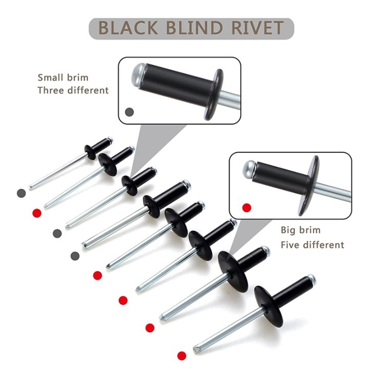 200-pcs-8-18mm-black-rivets-metal-3-2-4-8-black-rivets-blind-holes-standard-and-flange-tool