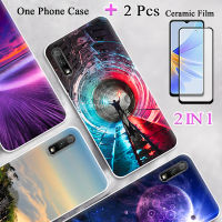 2 IN 1เพื่อเป็นเกียรติ9X กรณีนิ่ม TPU ซิลิโคนทาสีเคสโทรศัพท์ที่มีฟิล์มกันรอยกันกระแทกโค้ง