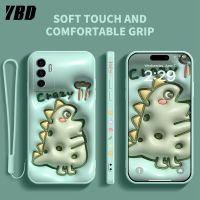 เคสโทรศัพท์ YBD สำหรับ Vivo V23E 4G 5G S10E ฝาปิดเคสซิลิโคนของเหลวลายตัวการ์ตูนน่ารักลวดลายด้านข้างและฟรีสายคล้อง