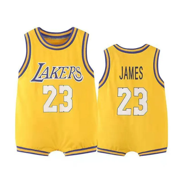 Newborn Lakers Jersey Baby Basketball Jersey 1 Year Old Jumpsuit Tracksuit Lazada PH
