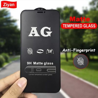 9H AG Anti-Fingerprint Tempered Glass For iPhone 13 12 Mini 11 Pro X XS Max XR Matte Screen Protector Film For i SE2 8 7 6S Plus