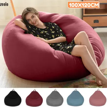 100X120cm Extra Large Bean Bag Chairs Adults Couch Sofa Cover For Lazy  Lounger!