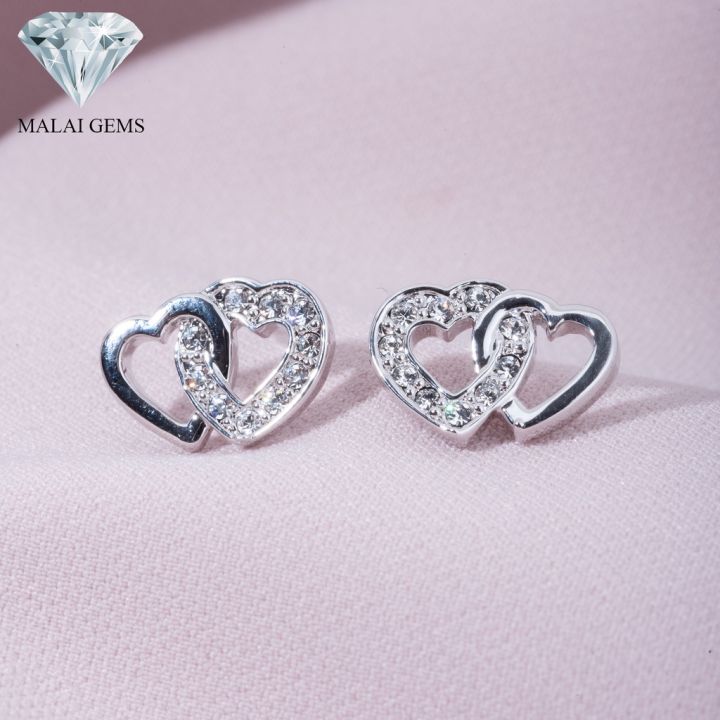 malai-gems-ต่างหูเพชร-ต่างหูหัวใจ-ต่างหูเพชรหัวใจ-เงินแท้-silver-925-เพชรสวิส-cz-เคลือบทองคำขาว-รุ่น-11009805-แถมกล่อง