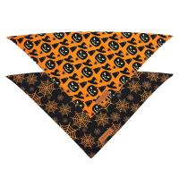 Spider Web Bandana Dual Layer Cat Bandana Collar Triangle Scarf Dog Costume Bandana Kitten Halloween Costumes Spider Web Printed practical