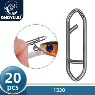 ✹™ DNDYUJU 20X Fishing Stainless Steel Tip Head Snap Split Rings Fishing Connector Pin Lure Connector Fishing Barrel Swivels Tackle