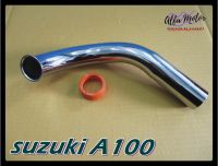 SUZUKI A100 EXHAUST PIPE "CHROME" SET #ชุดคอท่อไอเสีย A100 เหล็กชุบโครม