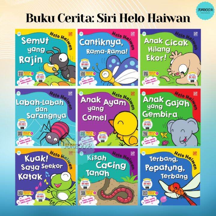 [FUNBOOK] Buku Cerita Siri Helo Haiwan (15 Buku Set ) Buku cerita kanak ...