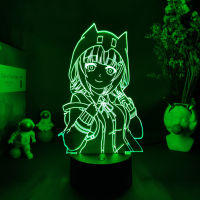 Danganronpa Figurine Lamp Character Women Harajuku Bedroom Decorative Nightlight Gaming Room Setup Cool Xmas Gift Chiaki Nanami