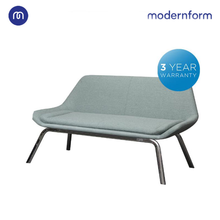 modernform-โซฟา-รุ่น-bd-f9193-ขนาด-2-ที่นั่ง-เบาะสีฟ้า-ขาโครม-รับประกัน-3-ปี