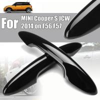 2ชิ้นฝาครอบที่จับประตูรถสำหรับ BMW สำหรับ Mini สำหรับ Cooper S F56เงา F57เงางามอุปกรณ์ตกแต่งภายนอกรถยนต์