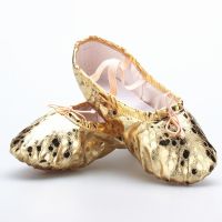 【Love ballet】รองเท้าเต้นรำผู้หญิงเด็กสาวบัลเล่ต์ B Ling ที่ทันสมัย Outsole รองเท้าผ้าใบนุ่มระบายอากาศหญิงเต้นรำออกกำลังกายแจ๊สกีฬาเด็ก