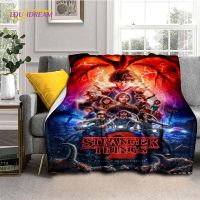 2023 in stock Hot Horror Movie Stranger Things Bed Blanket Soft Thin Large Size Roman Decoration Winter Bedding Cover Children Gifts Picnic，Contact the seller to customize the pattern for free