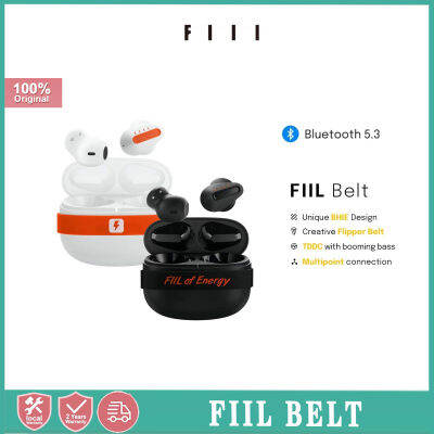 เข็มขัด FIIL เวอร์ชันภาษาจีน Bluetooth5.3หูฟังสำหรับเล่นกีฬาหูฟังแบบเสียบหูดีไซน์แบบไม่มีบูมเมอร์เคลือบป้องกันแบคทีเรีย ENC