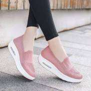 Giày Đế Thuyền Cho Nữ Da Phong Cách Hàn Quốc Giày Sneaker Kiểu Dáng Chắc