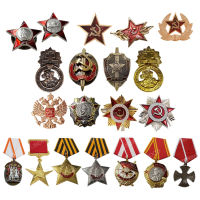 RED STAR FSB Pin WWII USSR Soviet CCCP รัสเซีย Russian Guards Badge Imperial Eagle Emblem Lenin Honor เหรียญเข็มกลัดจี้