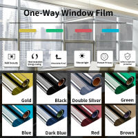 Mirror Reflective Window Film One Way Vision Solar Window Tint Vinyl Glass Self Adhesive Control Film Privacy Sticker for Home Window Sticker and Film