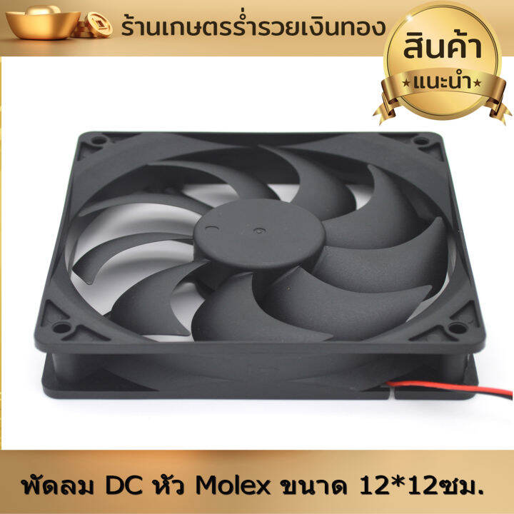 พัดลมคอม-พัดลมเคส-พัดลมระบายความร้อน-พัดลมระบายอากาศ-พัดลม-dc-หัว-molex-ขนาด-12-12เซ็นติเมตร-สำหรับ-diy-ริกบิทคอยน์หรืออื่นๆ