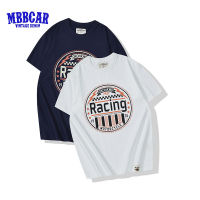 MBBCAR 2023ใหม่ฤดูร้อนเสื้อยืดแขนสั้นสำหรับผู้ชายพิมพ์ลายตัวอักษรภาษาอังกฤษ200G แฟชั่นเรียบง่ายคอกลมสำหรับเด็กผู้ชาย