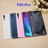 เหมาะสำหรับแบตเตอรี่ Huawei P20 Pro CLT-L29ฝาหลังแผงประตูแก้วด้านหลัง P20pro ซองเก็บแบตเตอรีเปลี่ยนเคสด้วยเลนส์กล้องถ่ายรูป