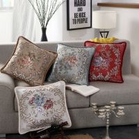 American Style Jacquard Cushion Cover Retro Classic Embroidery Flower Throw Pillows Case Home Decor Sofa Chair Car Pillowcase