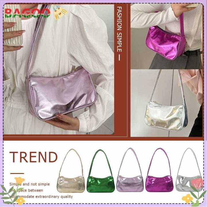 กระเป๋าโท้ทสีทึบผู้หญิงกระเป๋าโฮโบเรียบง่ายกระเป๋าถือผู้หญิงกระเป๋านิ่มย้อนยุค