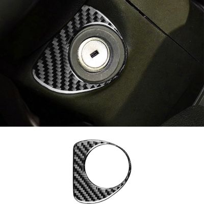 ♦ for Ford Raptor F150 2017 2018 2019 2020 Ignition Switch Decoration Cover Trim Sticker Car Interior Accessories Carbon Fiber