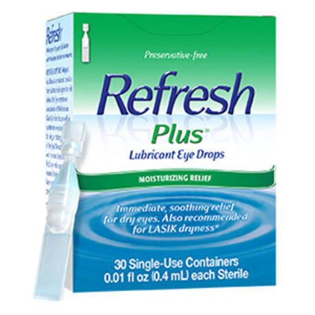 REFRESH PLUS Lubricant Eye Drops 30's x 0.4ml (Exp: 11/2024) | Lazada