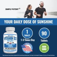 Simply Potent Vitamin D3 K2 (MK7) , 90 Chewable Tablets