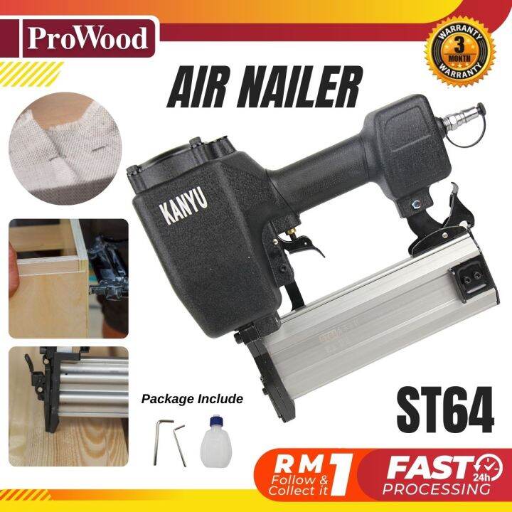 KANYU ST64 Air Nailer Gun For Concrete Steel Nail Pneumatic Air Stapler