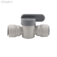 ✹☑❍ 3/8 OD Tube Tap Shut off Ball Valve Plastic Quick Fitting Connector Aquarium RO Water Filter Homebrew Push In Fitting