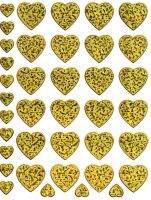 สติกเกอร์หัวใจ สีเหลือง Love Heart Yellow Color สีสันสดใส น่ารัก สำหรับเด็กพัฒนากล้ามเนื้อ สำหรับติดพื้นผิวที่ต้องการ ขนาด 13cm X 10cm A174