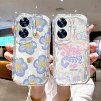 Phone Case เคส RealmeC55 RealmeC55 NFC เคสลายการ์ตูนกราฟฟิตีสีสันสดใสโปร่งแสงป้องกันการตกป้องกันเลนส์ทั้งหมดกรอบด้านหลังซิลิโคนนิ่ม2023