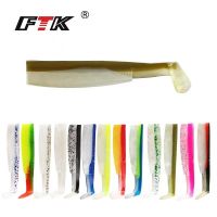 FTK Fishing Soft Black Minnow Lure 70/90mm 5pcs Body T-Tail Silicone Bait Easy Shiner For Bass Pike Tackle Gear Leurre Souple