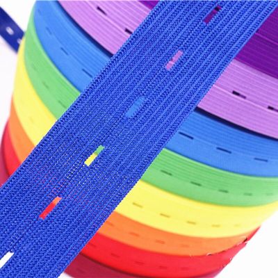 1meter Elastic Bands 18mm Woven Button Hole Elastic Band Elast Stretch Tape Extend Finish Tape DIY Sewing Garment Accessory