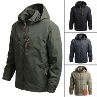 Jacket Hooded Coat Warm Windbreaker for Men Fishing Hiking Mens Outerwear Jackets Color Design Anoraks Fashion