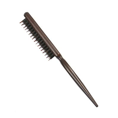 【CC】 Wood Handle Hair Boar Fluffy Bristle Anti Loss Comb Hairdressing Barber Teasing Hairbrush