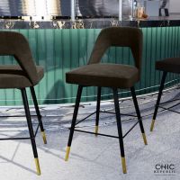 CHIC REPUBLIC KRYSTEN/65,เก้าอี้บาร์ - สี น้ำตาลเข้ม