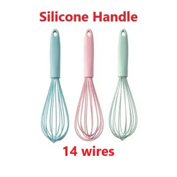 Walfos Silicone Whisk Stainless Steel Wire Whisk - Heat Resistant Kitchen  Whisks For Non-Stick Egg Foamer Stirrer Kitchen Tool