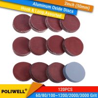 120PCS 2 Inch 50mm Sanding Disc 60-3000 Grit Round Aluminum Oxide Sanding Paper Hook Loop Sandpaper Disc Kit Abrasive Tools